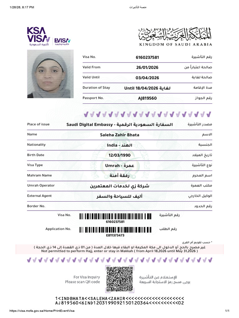 Aj819560 Visa | PDF