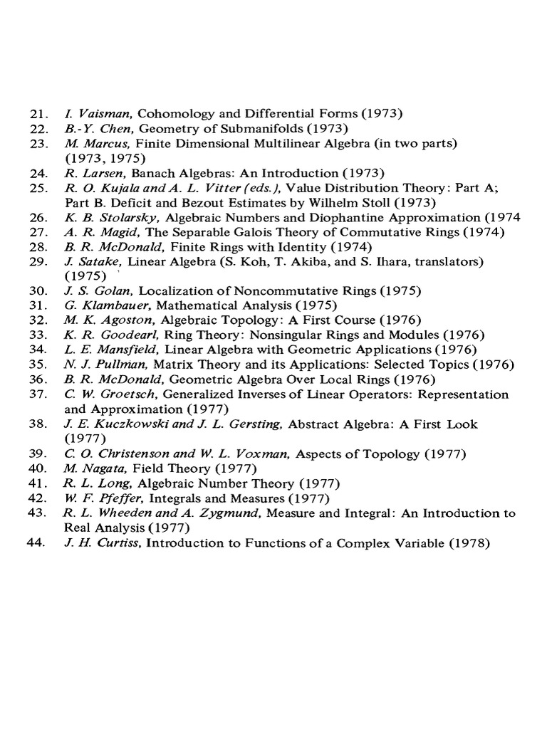 Introduction To Functions of A Complex Variable | PDF