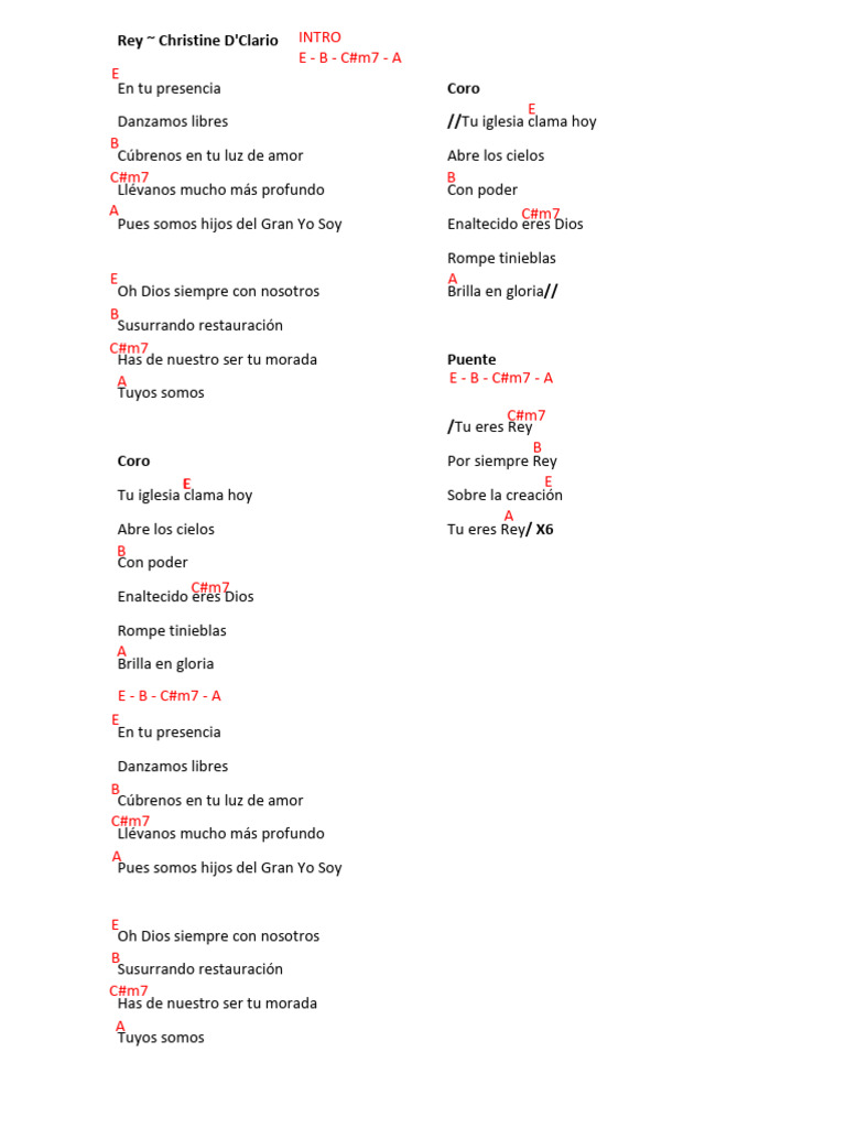 Rey ~ Christine D'Clario_064107 | PDF