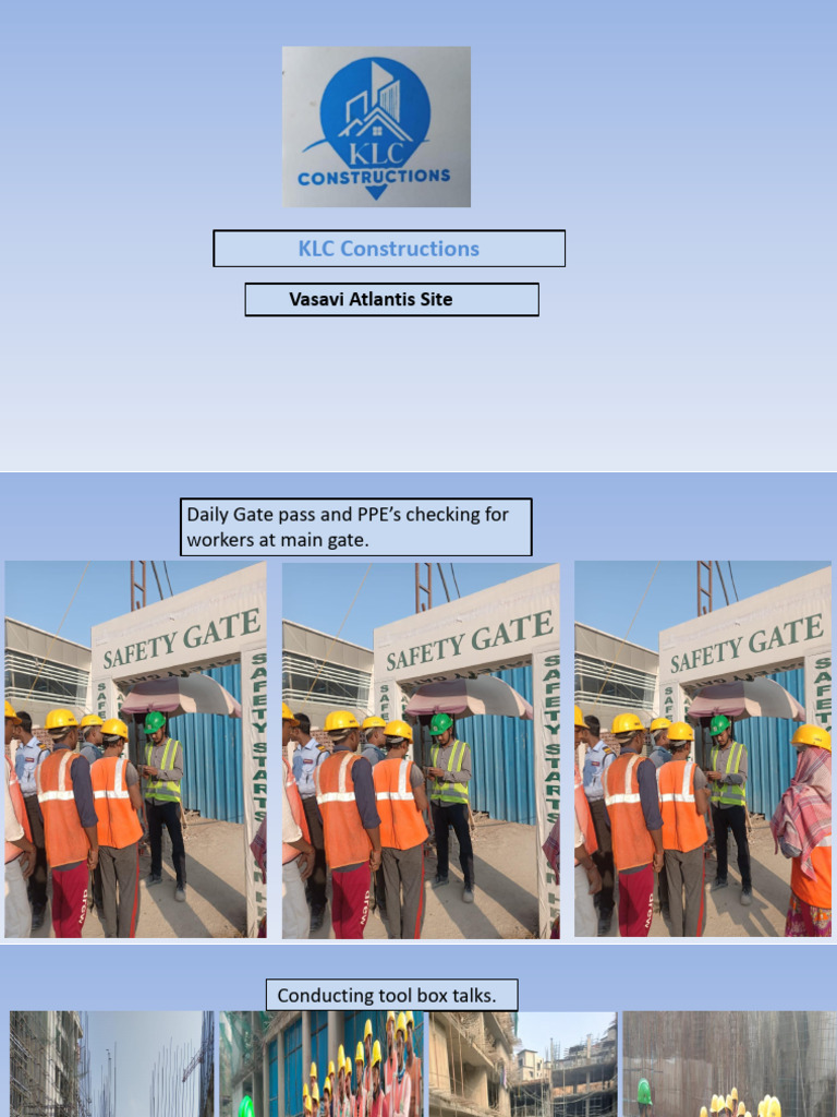 KLC Constructios Project Vasavi Atlantis December Month Good Practices ...
