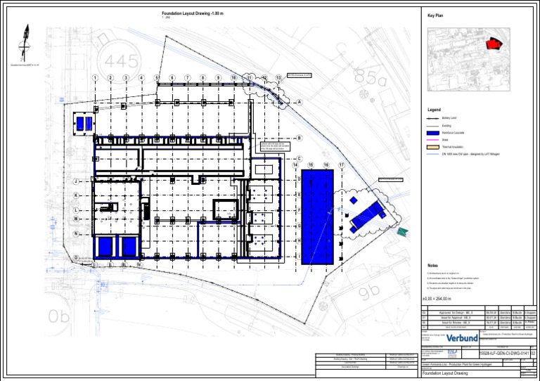 ILF GEN CI DWG 0141 - 02 Foundation Layout Drawing | PDF