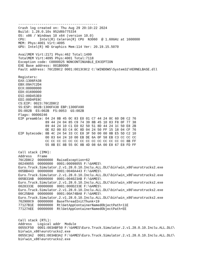 Game Crash | PDF | Microsoft Software | Computing Platforms