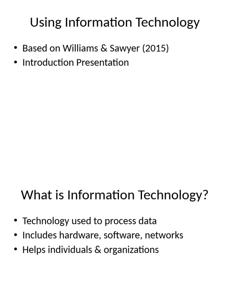 Using Information Technology Presentation | PDF