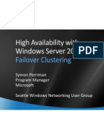 High Availability With Windows Server 2008: Failover Clustering