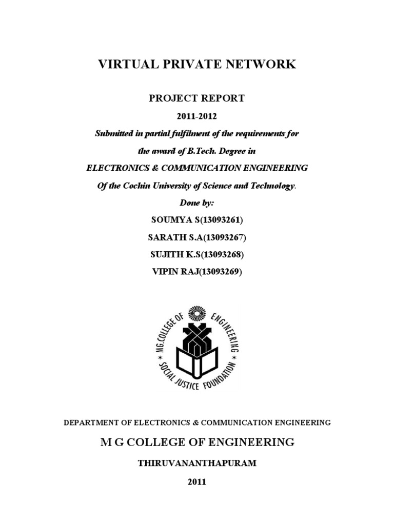 Virtual Private Network: Project Report | PDF | Virtual Private Network ...