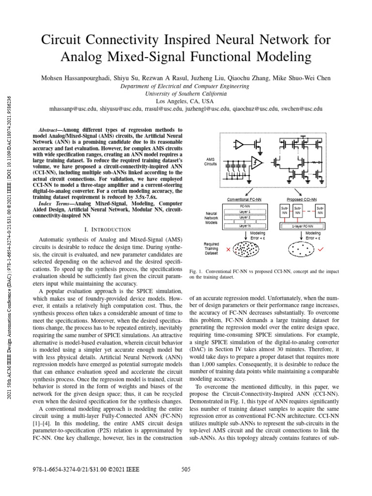 Circuit Connectivity Inspired Neural Network for Analog Mixed-Signal ...