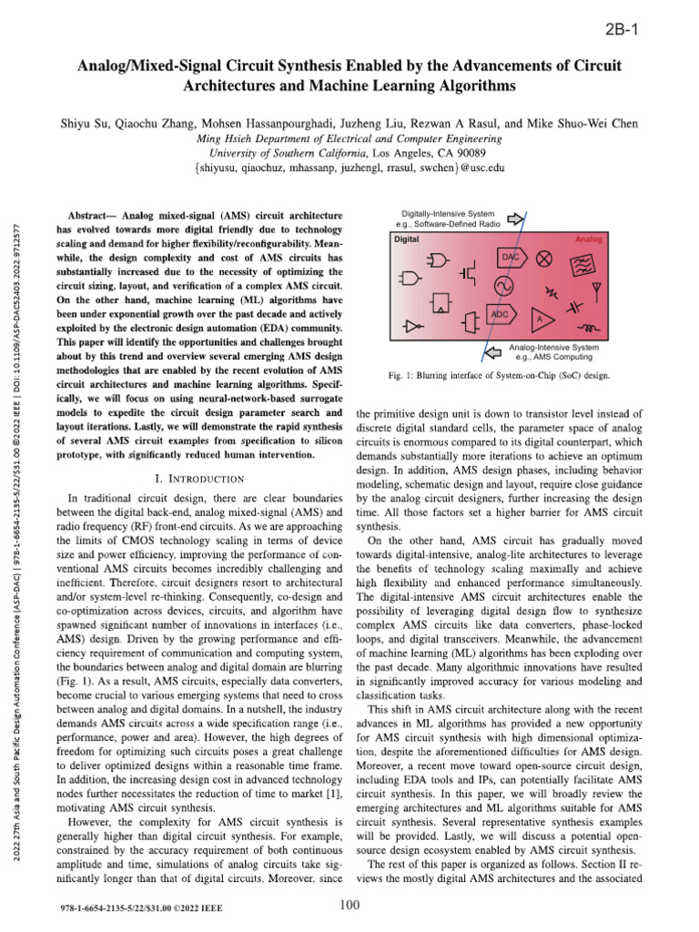 Analog Mixed-Signal Circuit Synthesis Enabled by The Advancements of ...