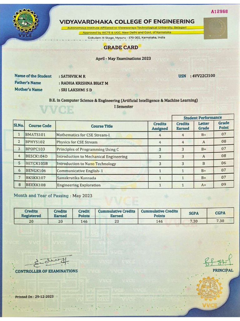 Marks Sheet New | PDF