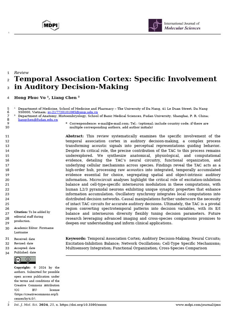 IJMS Template | PDF | Cerebral Cortex | Synaptic Plasticity