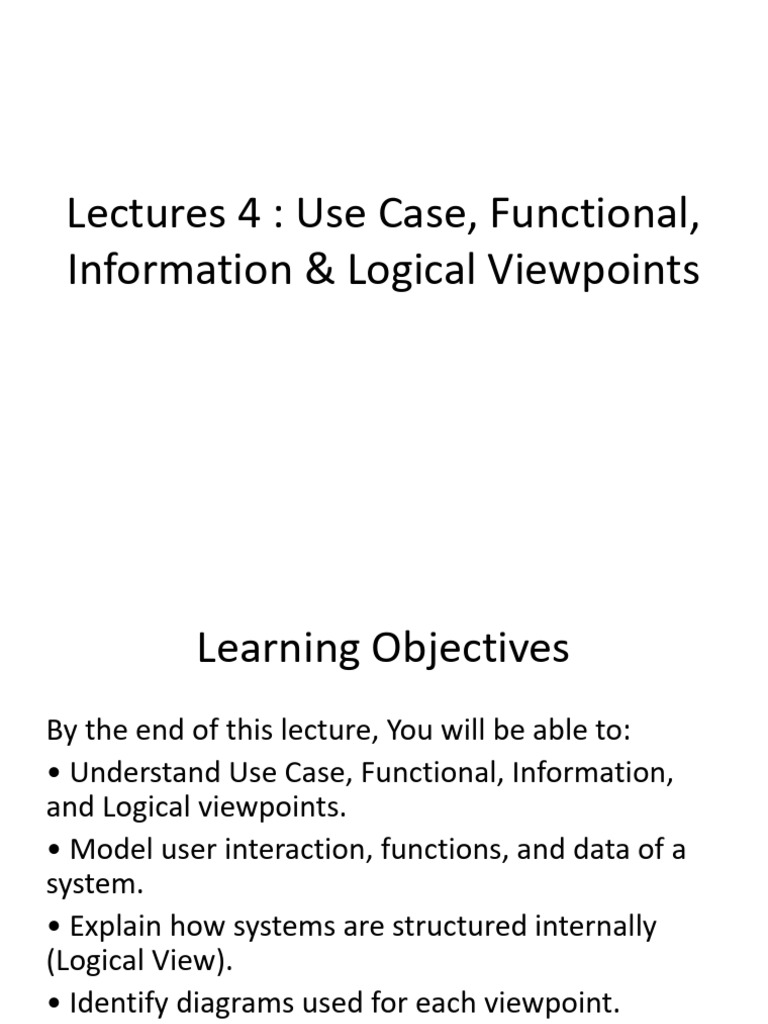 Lecture # 4 | PDF | Class (Computer Programming) | Use Case