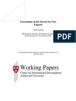 Working Papers: Uncertainty in The Search For New Exports