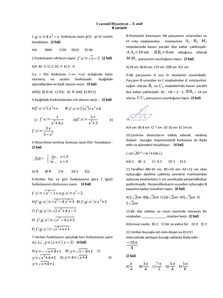 10bsq1varB Yeni Şagird | PDF