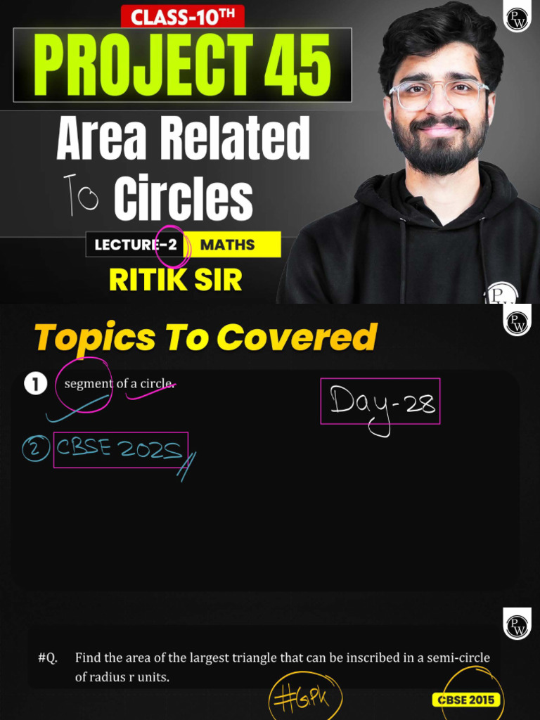 Area Related to Circles 02 - Class Notes | PDF