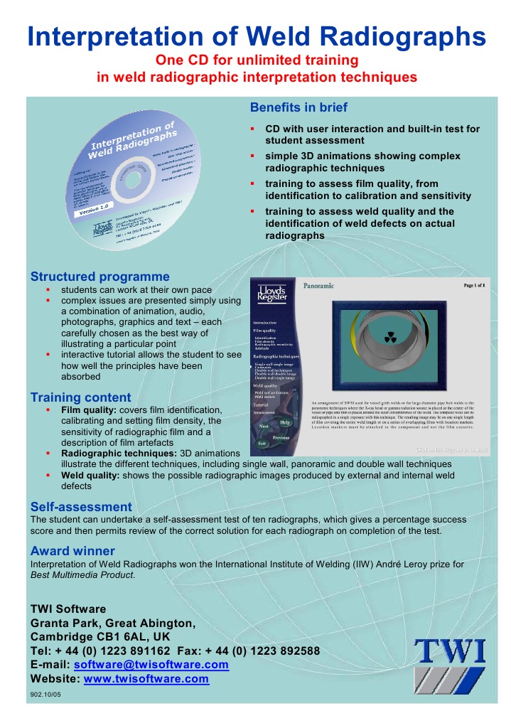 Radiography Of Welds Using Selenium 75, Ir 192 And X-Rays – YFZES