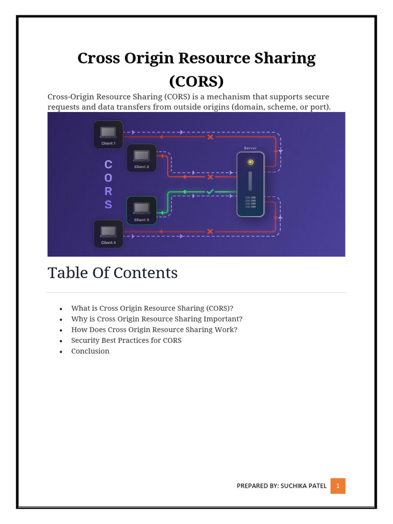 What Is Cross Origin Resource Sharing | PDF | World Wide Web | Internet ...