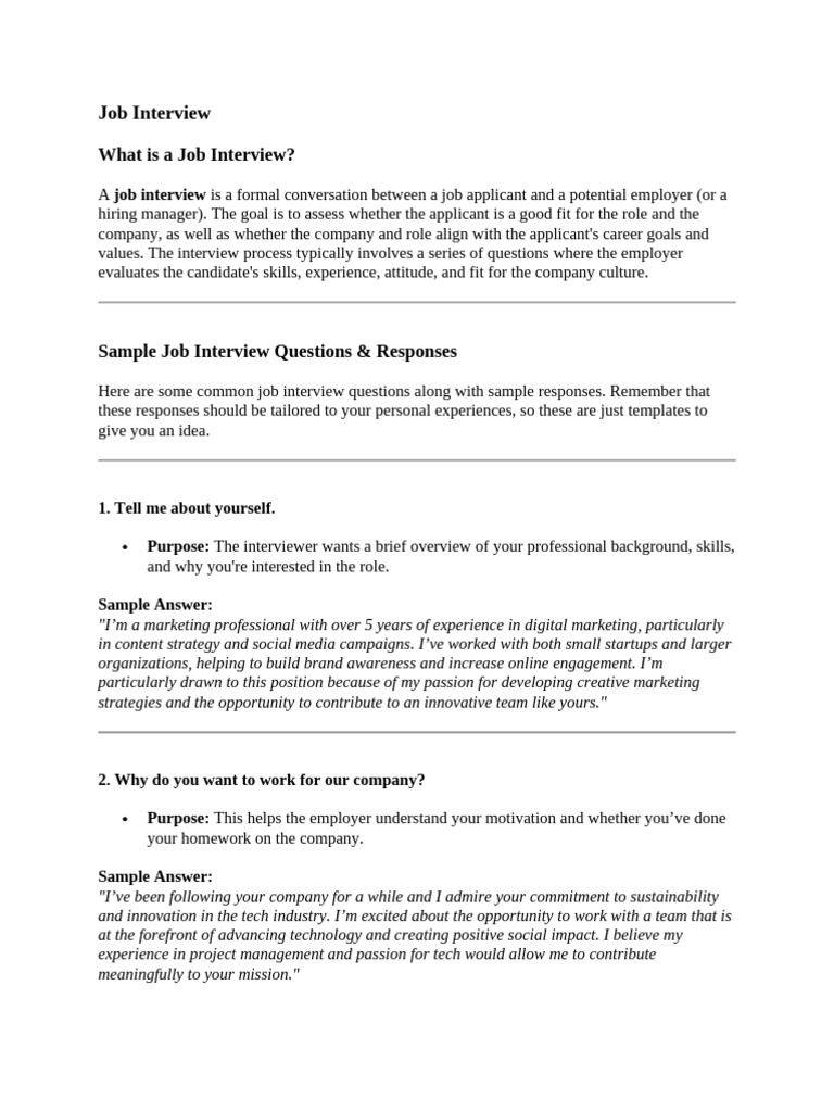 Job Interviews | PDF | Job Interview | Time Management