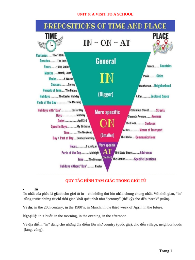 Bai Tap Bo Tro Tieng Anh 7 Global Unit 6 A VISIT To A SCHOOL | PDF