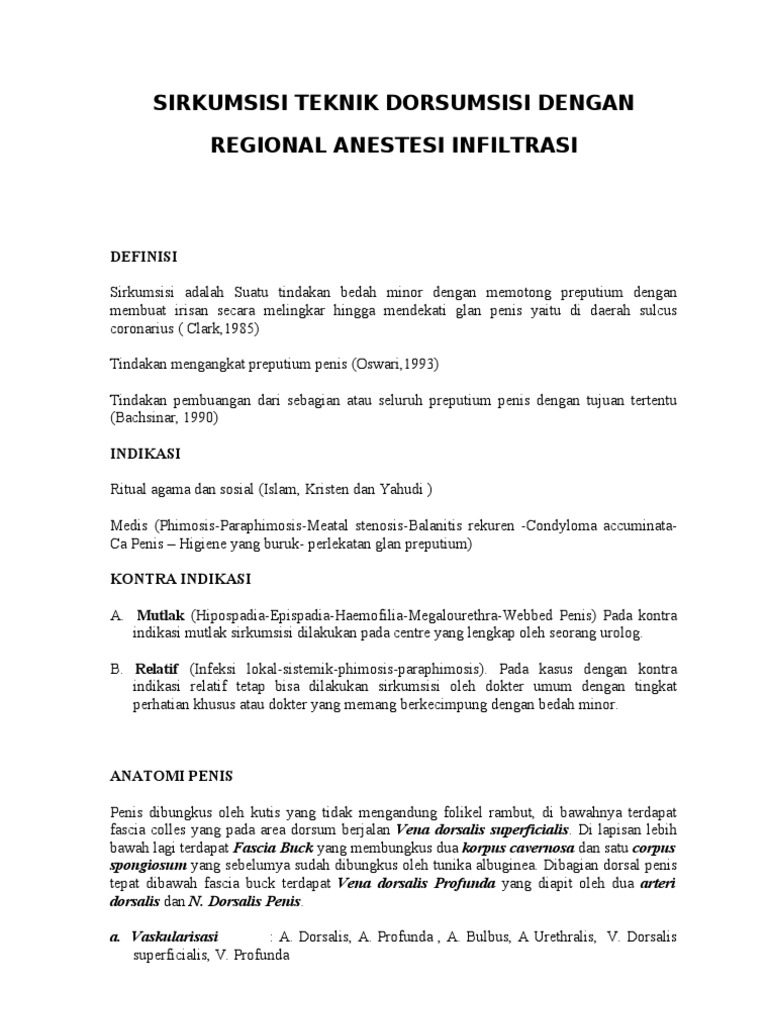 Sirkumsisi Teknik Dorsumsisi Sirkumsisi Teknik Dorsumsisi