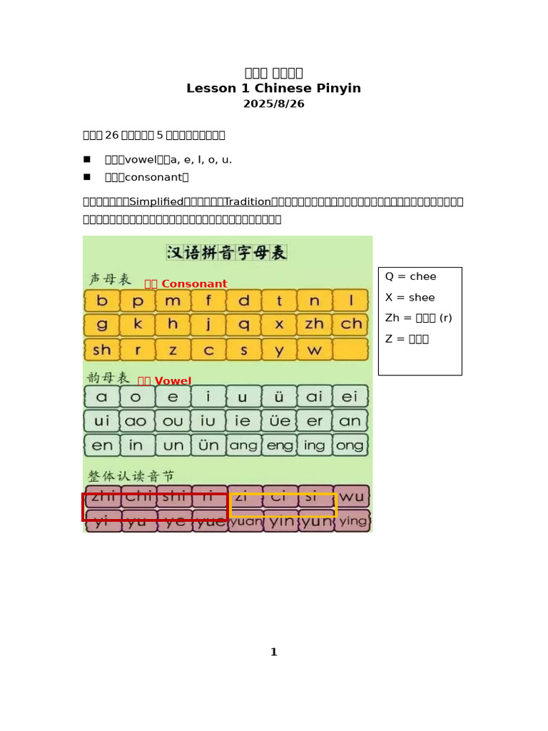01 Daniel 學中文課程（第一課）v01b | PDF