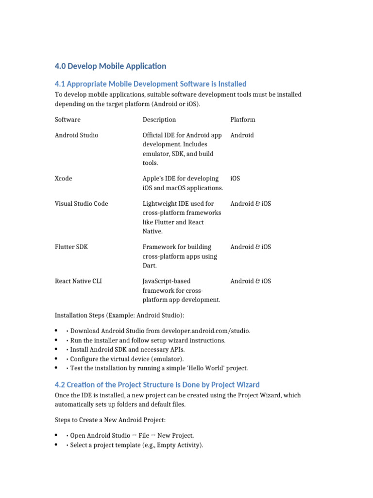 Topic 4 Mobile Application | PDF | Android (Operating System) | Mobile App