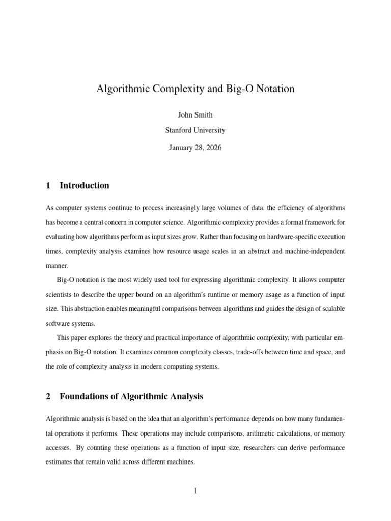 Algorithmic Complexity and Big-O Notation | PDF | Time Complexity ...
