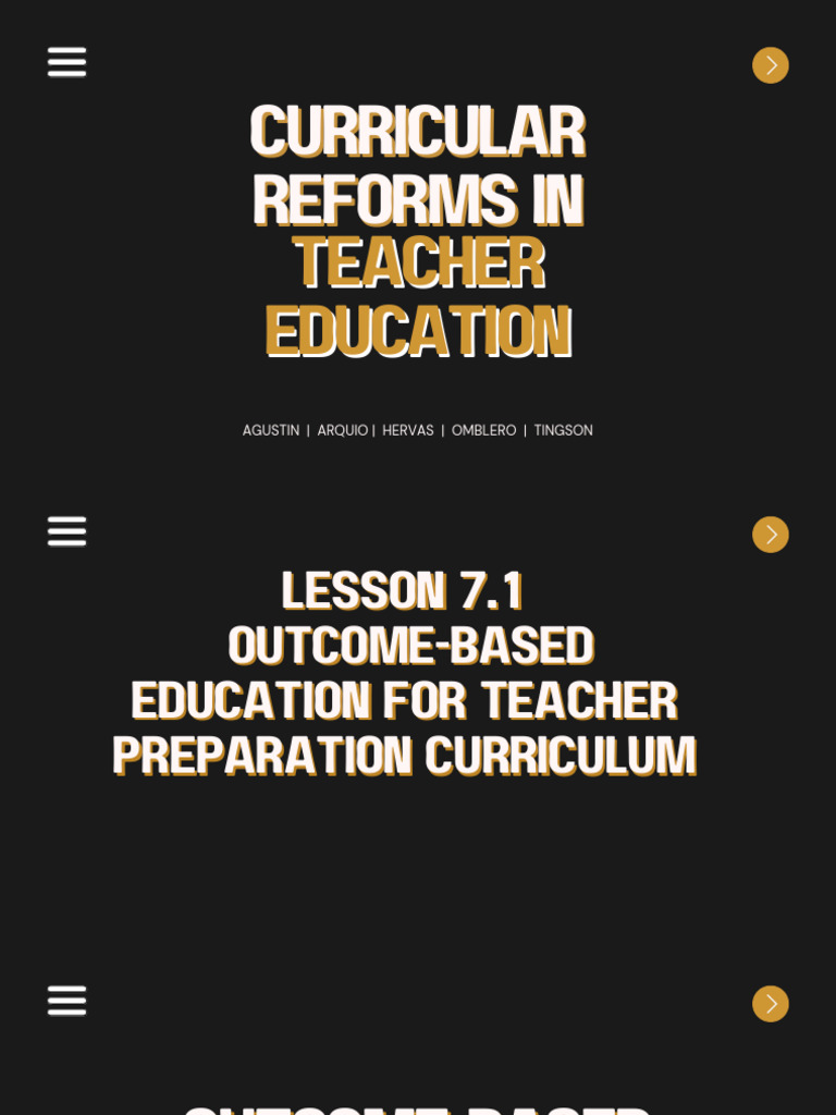 Lesson 7.1 & 7.2 - Curricular Reforms in Teacher Education | PDF ...