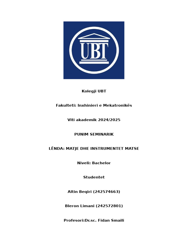 Kolegji UBT | PDF