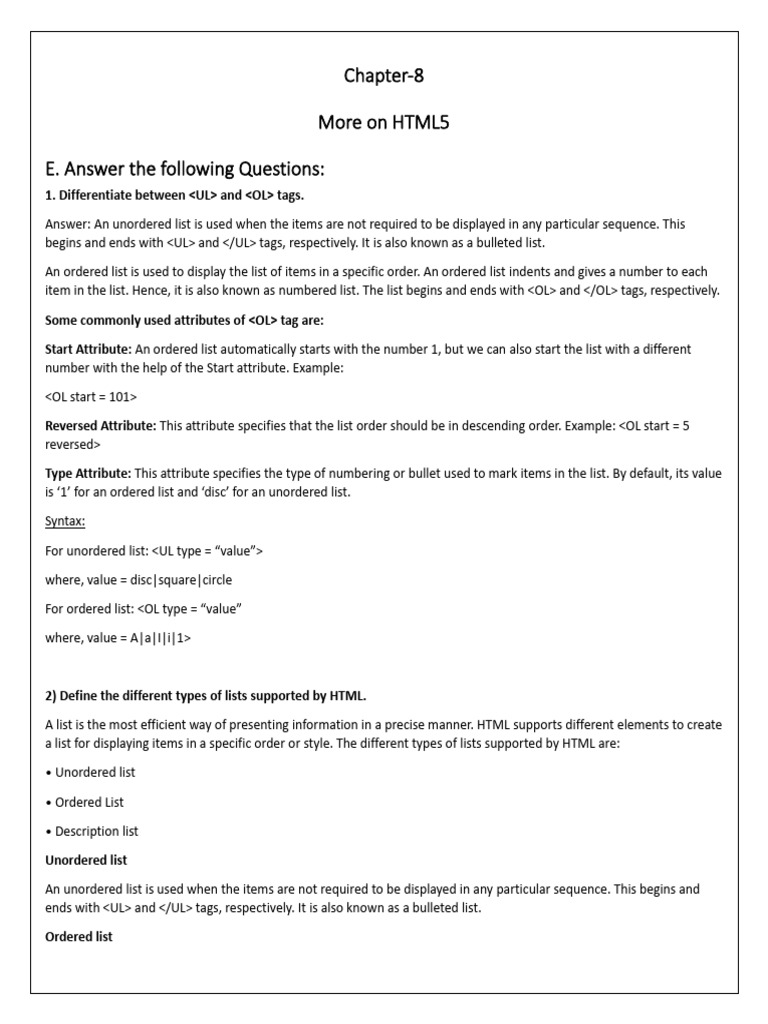 Resource 20260120180701 Class 7 More On Html5 Solution | PDF | Html ...