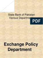 State Bank of Pakistan Various Departments