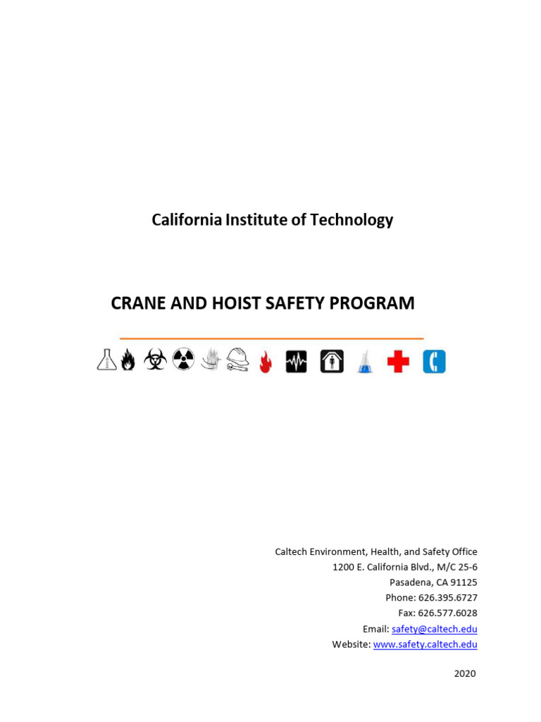 Crane &hoist Safety Manual | PDF | Crane (Machine) | Rope
