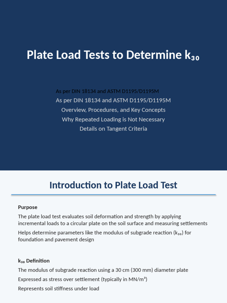 Plate Load Test k30 Final | PDF | Young's Modulus | Deformation ...