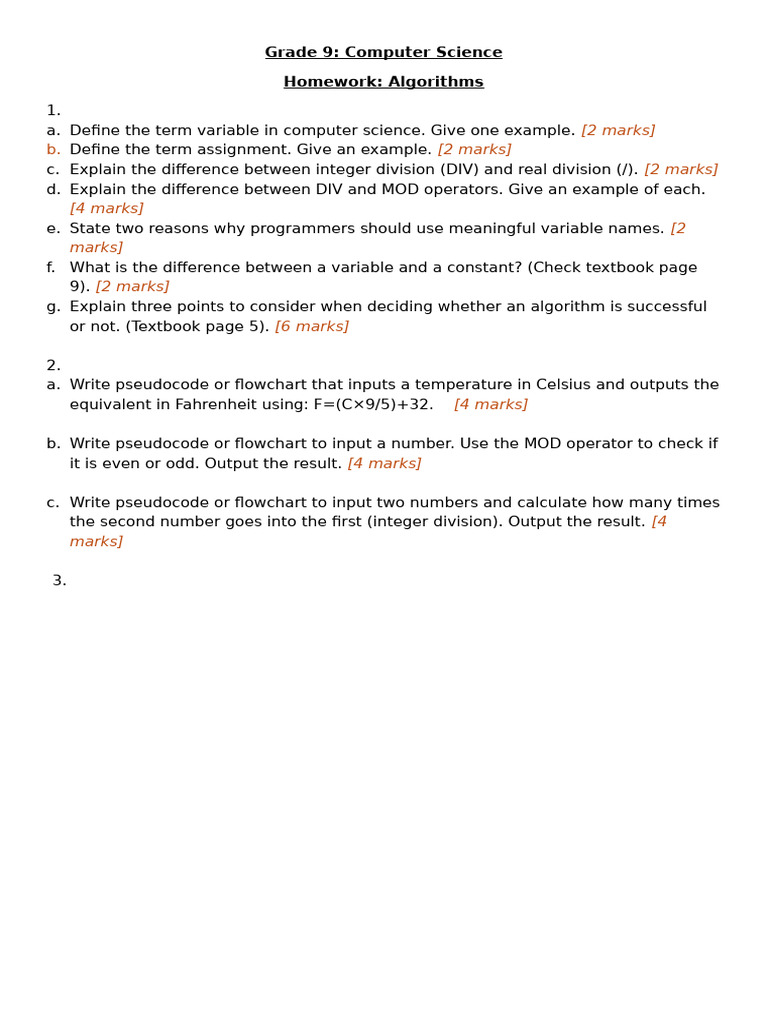 Algorithms 2 Quesions | PDF