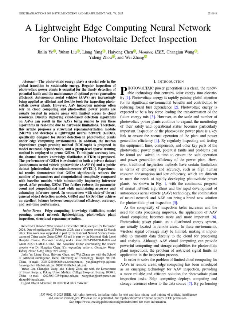A Lightweight Edge Computing Neural Network For Online Photovoltaic ...
