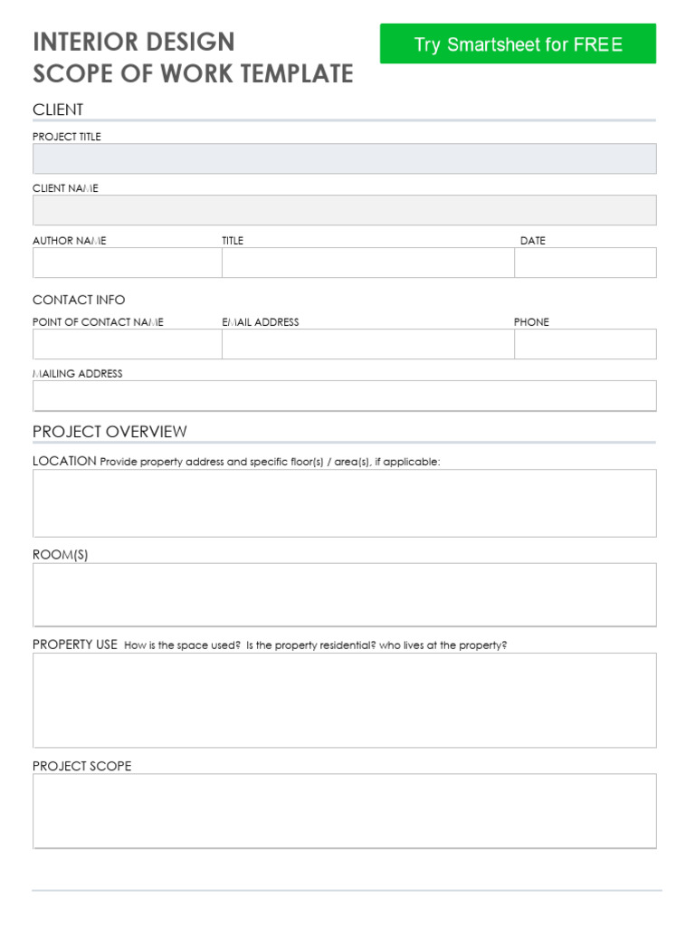 IC Interior Design Scope of Work 11502 PDF | PDF