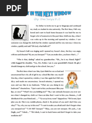 Contoh Cerpen Bahasa Inggris Leisure