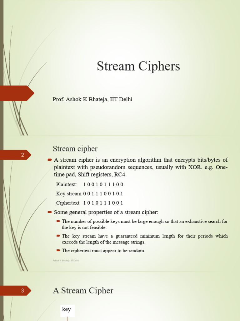 Stream Ciphers | PDF | Encryption | Cryptanalysis