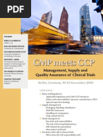 Management, Supply and Quality Assurance of Clinical Trials