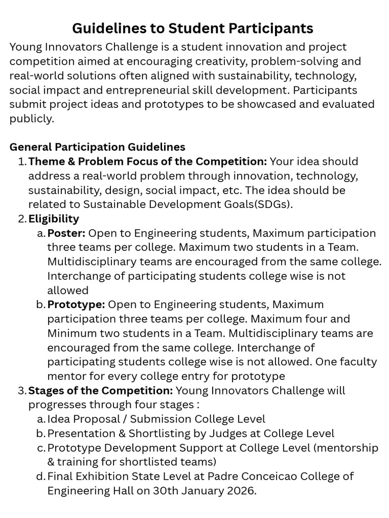 Guidelines To Student Participants: General Participation Guidelines ...