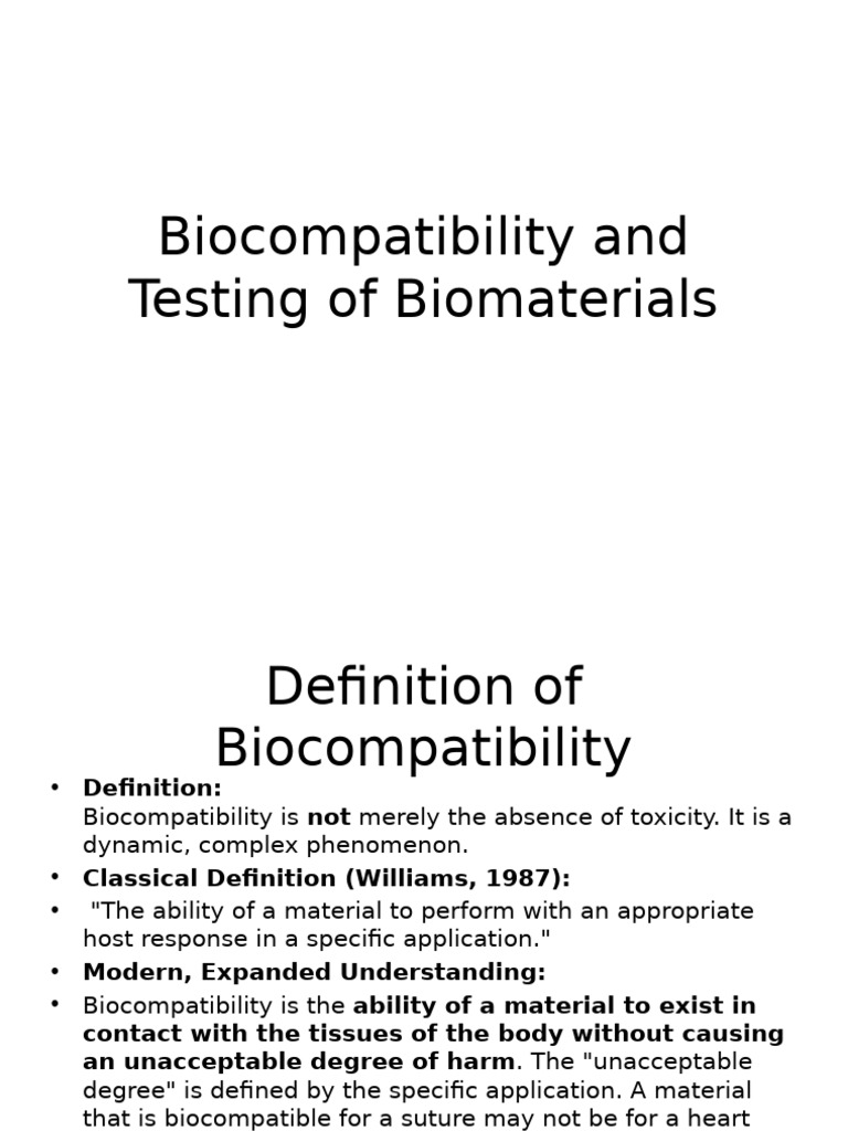 Biocompatibility and Testing of Biomaterials | PDF | Mutagen | Mutation