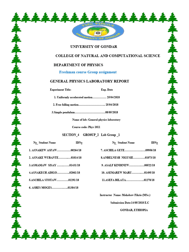 Physics Lab Report | PDF