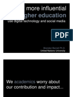 Digital Technology and Social Media For More Influential Higher Education