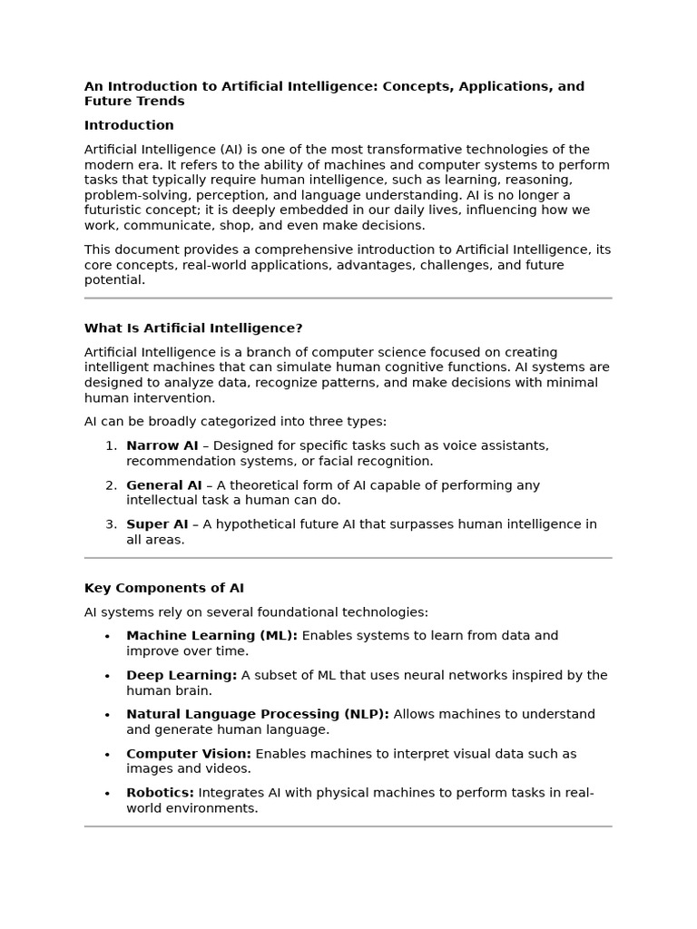 An Introduction To Artificial Intelligence | PDF | Artificial ...