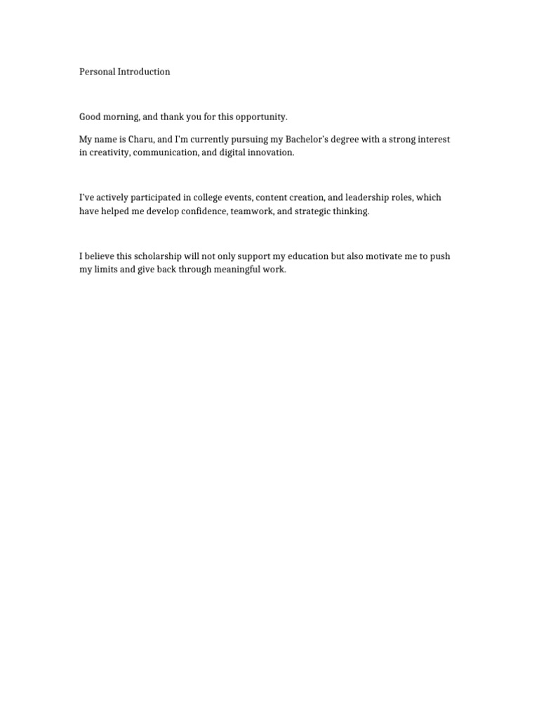 Scholarship Introduction | PDF