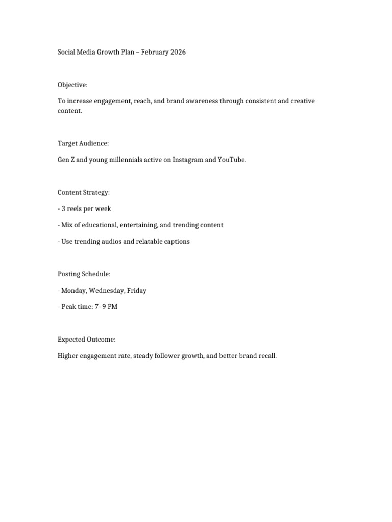 Social Media Strategy | PDF