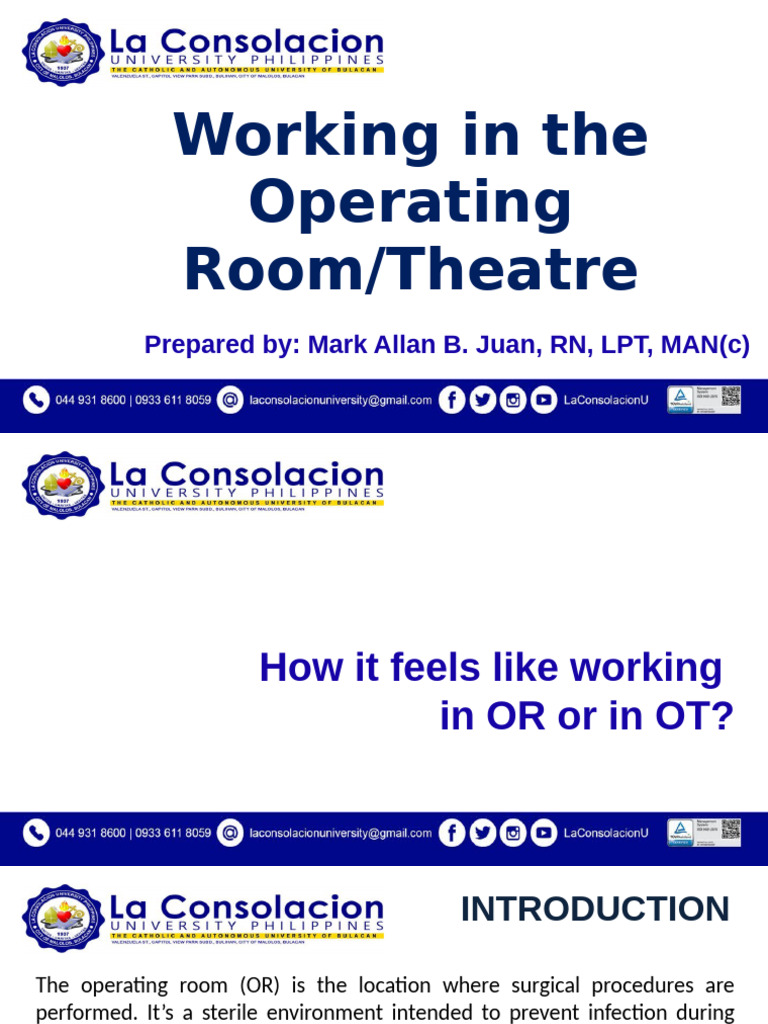 Working in The Operating Room (Revised 2026) | PDF | Surgery ...