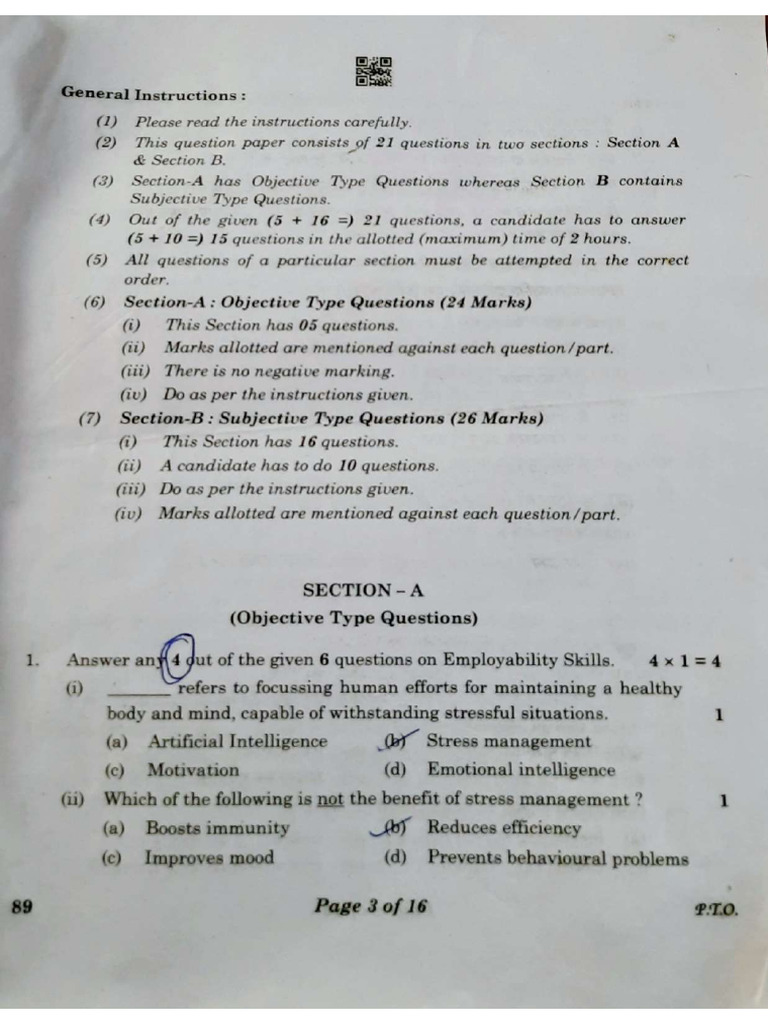 10th Practice Paper | PDF