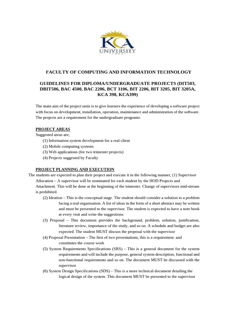 Project Guidelines For Students | PDF | System | Formal Verification