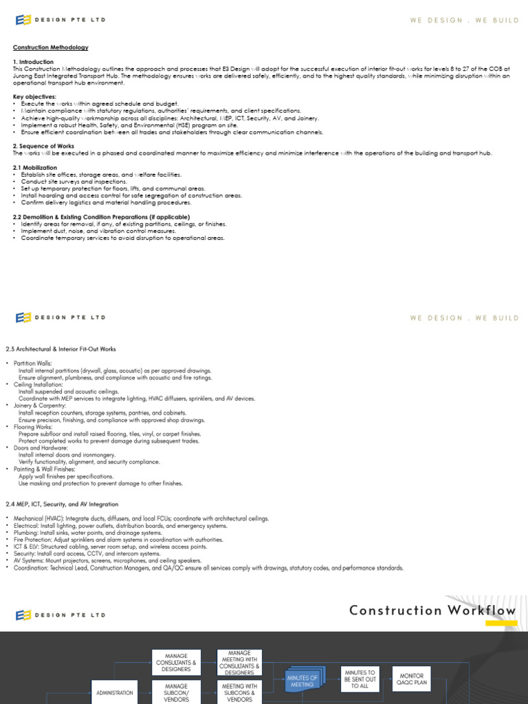 E3 Construction Methodology | PDF