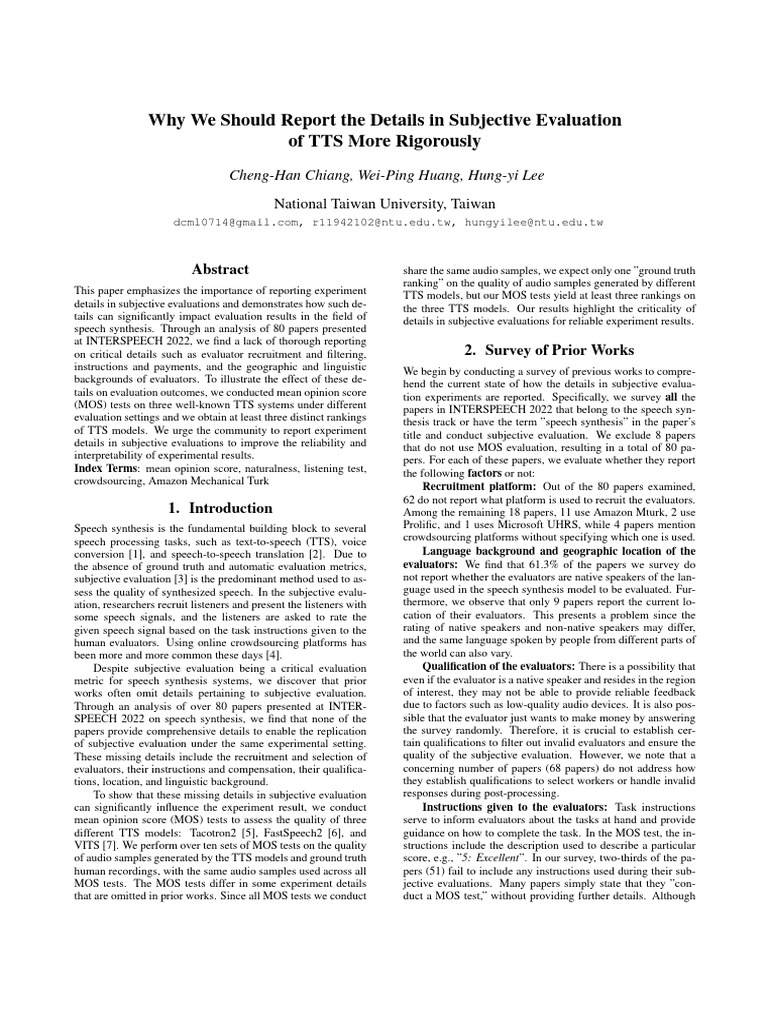 2306.02044v1 | PDF | Speech Synthesis | Experiment