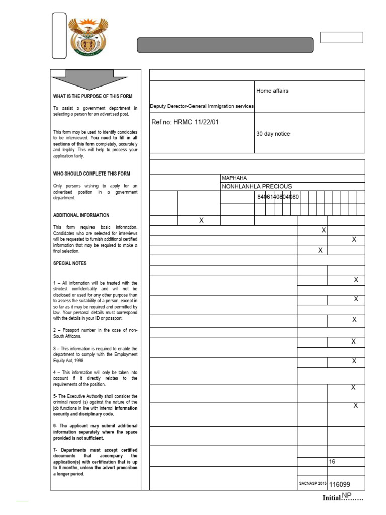 DHA Approved New Z83 Form Gazetted 6 Nov 2020 | PDF | Criminal Record ...